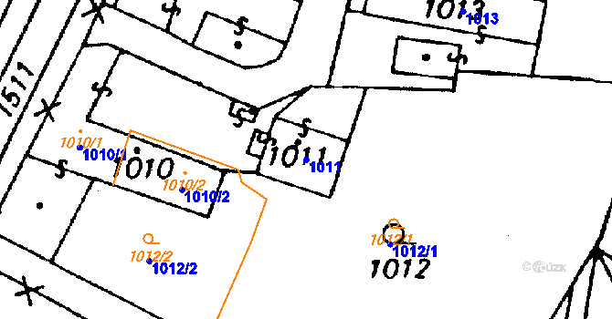 Parcela st. 1011 v KÚ Újezd u Uničova, Katastrální mapa