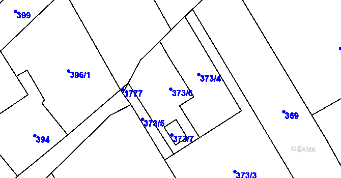 Parcela st. 373/6 v KÚ Újezd u Uničova, Katastrální mapa