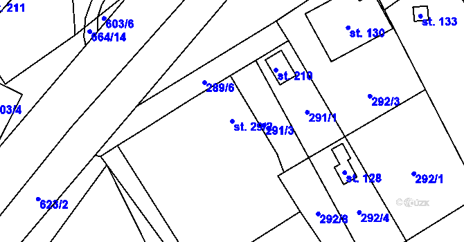 Parcela st. 29/2 v KÚ Újezd u Mohelnice, Katastrální mapa