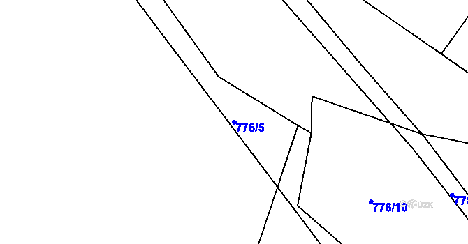 Parcela st. 776/5 v KÚ Újezd nad Lesy, Katastrální mapa
