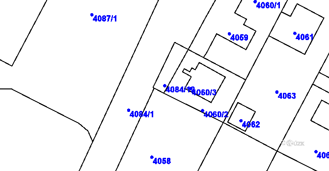 Parcela st. 4084/12 v KÚ Újezd nad Lesy, Katastrální mapa