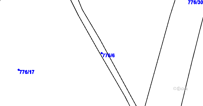 Parcela st. 776/6 v KÚ Újezd nade Mží, Katastrální mapa