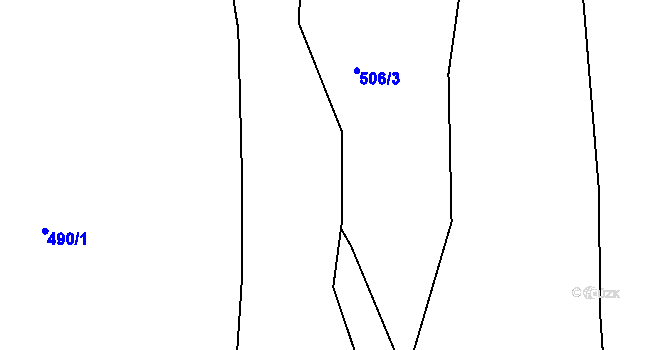 Parcela st. 505/6 v KÚ Újezd u Boskovic, Katastrální mapa