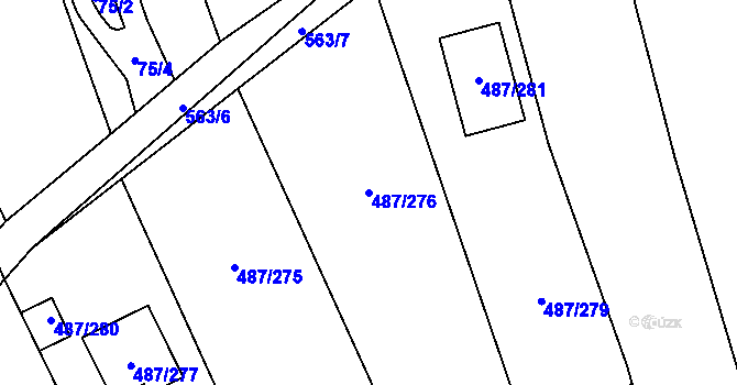 Parcela st. 487/276 v KÚ Újezd u Boskovic, Katastrální mapa