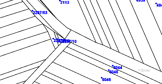 Parcela st. 2114/3 v KÚ Újezd u Brna, Katastrální mapa