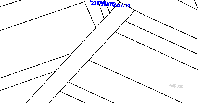 Parcela st. 2449/7 v KÚ Újezd u Brna, Katastrální mapa