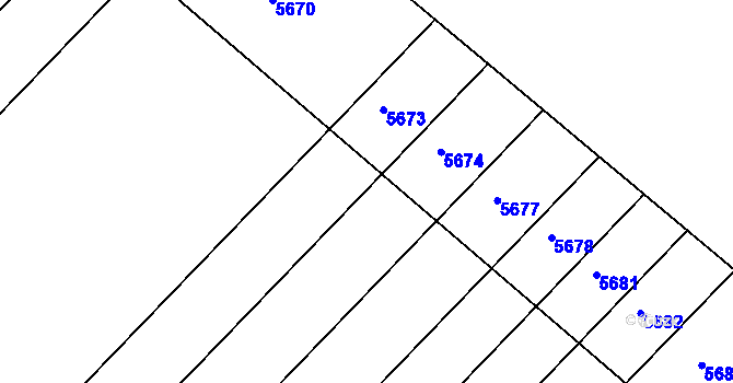 Parcela st. 2703/35 v KÚ Újezd u Brna, Katastrální mapa