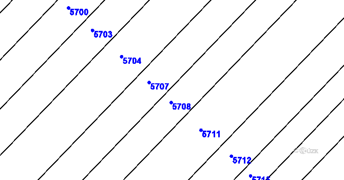 Parcela st. 2703/47 v KÚ Újezd u Brna, Katastrální mapa