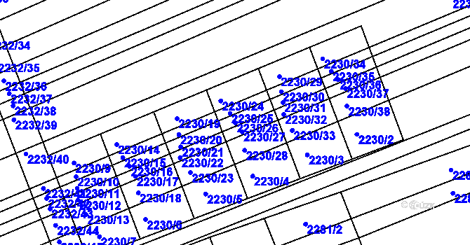 Parcela st. 2230/26 v KÚ Újezd u Brna, Katastrální mapa