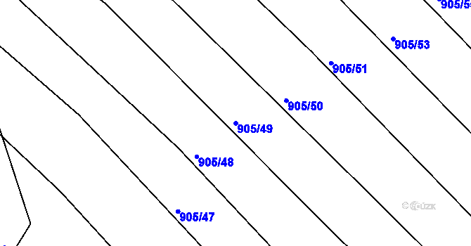 Parcela st. 905/49 v KÚ Újezd u Černé Hory, Katastrální mapa