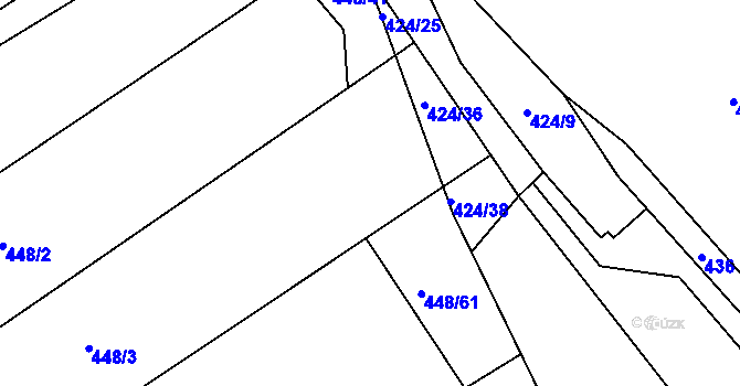 Parcela st. 437/2 v KÚ Újezd u Chocně, Katastrální mapa