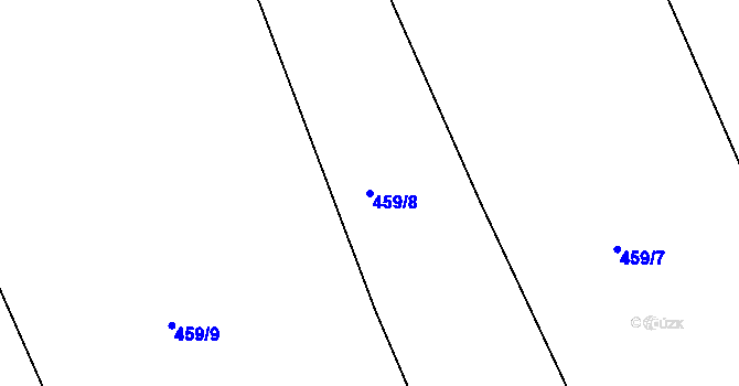 Parcela st. 459/8 v KÚ Újezdec u Rakovníka, Katastrální mapa