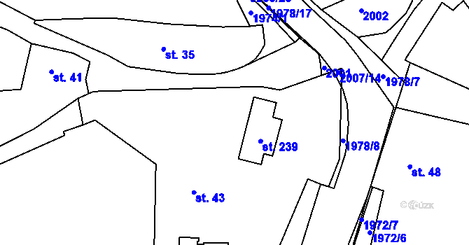 Parcela st. 44 v KÚ Újezdec u Osvětiman, Katastrální mapa