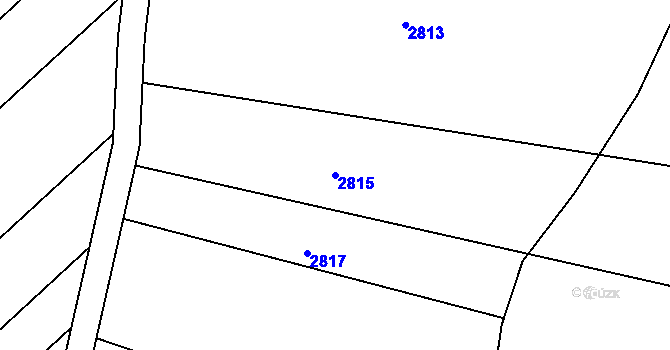 Parcela st. 2815 v KÚ Újezdec u Osvětiman, Katastrální mapa
