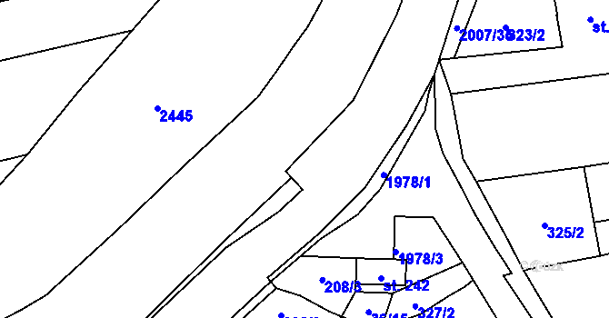 Parcela st. 2007/34 v KÚ Újezdec u Osvětiman, Katastrální mapa