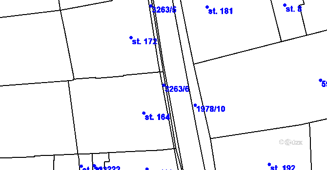 Parcela st. 3263/6 v KÚ Újezdec u Osvětiman, Katastrální mapa