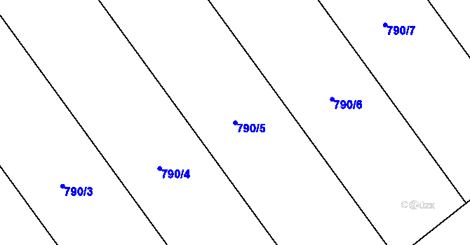 Parcela st. 790/5 v KÚ Újezdec u Přerova, Katastrální mapa
