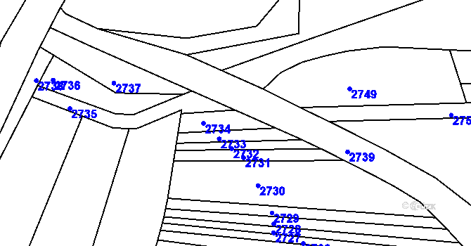 Parcela st. 55/12 v KÚ Újezdec u Luhačovic, Katastrální mapa