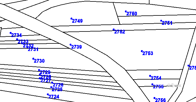 Parcela st. 57/6 v KÚ Újezdec u Luhačovic, Katastrální mapa