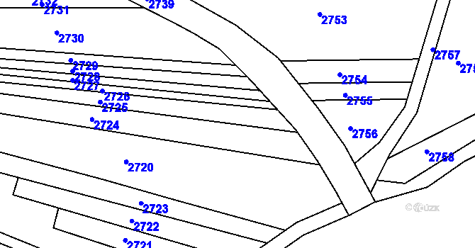 Parcela st. 78/3 v KÚ Újezdec u Luhačovic, Katastrální mapa