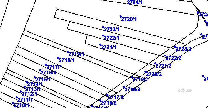 Parcela st. 81/3 v KÚ Újezdec u Luhačovic, Katastrální mapa