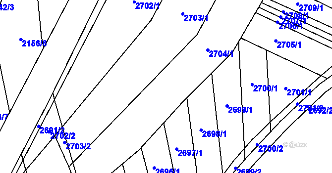Parcela st. 88/3 v KÚ Újezdec u Luhačovic, Katastrální mapa