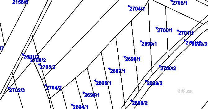 Parcela st. 88/4 v KÚ Újezdec u Luhačovic, Katastrální mapa