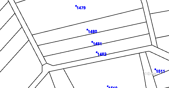 Parcela st. 781/11 v KÚ Újezdec u Luhačovic, Katastrální mapa