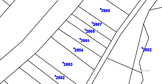 Parcela st. 959/127 v KÚ Újezdec u Luhačovic, Katastrální mapa