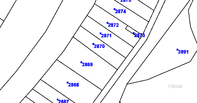 Parcela st. 959/132 v KÚ Újezdec u Luhačovic, Katastrální mapa