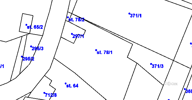 Parcela st. 78/1 v KÚ Řeheč, Katastrální mapa