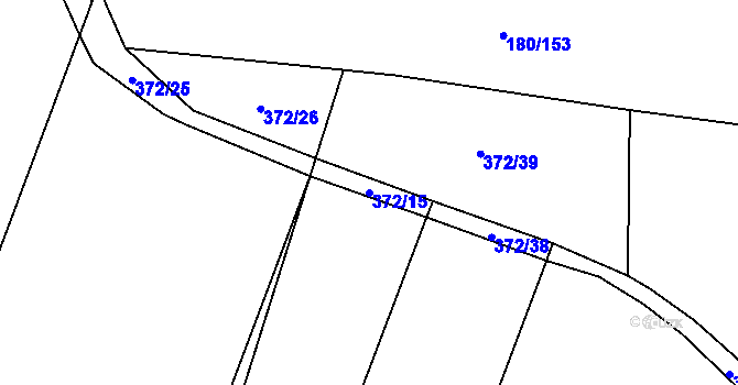 Parcela st. 372/15 v KÚ Řeheč, Katastrální mapa