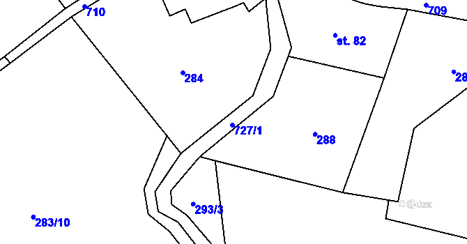 Parcela st. 727 v KÚ Řeheč, Katastrální mapa