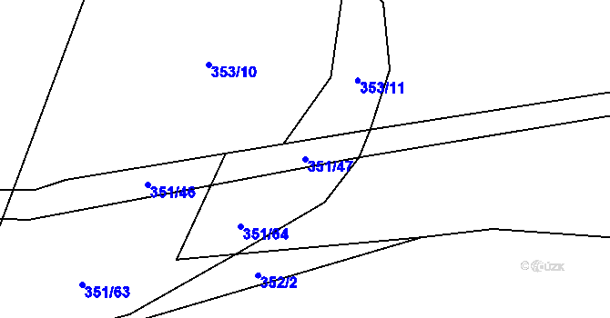 Parcela st. 351/47 v KÚ Řeheč, Katastrální mapa