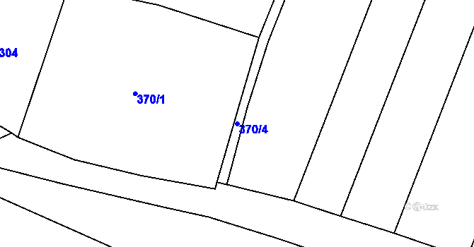 Parcela st. 370/4 v KÚ Řeheč, Katastrální mapa