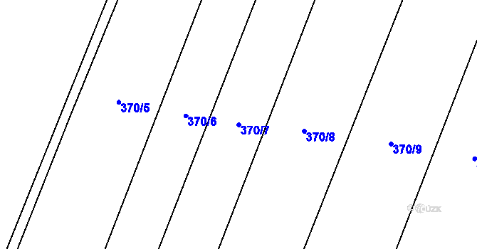 Parcela st. 370/7 v KÚ Řeheč, Katastrální mapa