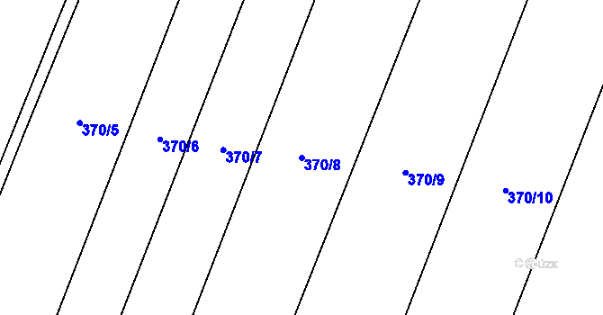Parcela st. 370/8 v KÚ Řeheč, Katastrální mapa