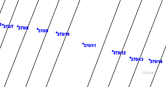 Parcela st. 370/11 v KÚ Řeheč, Katastrální mapa