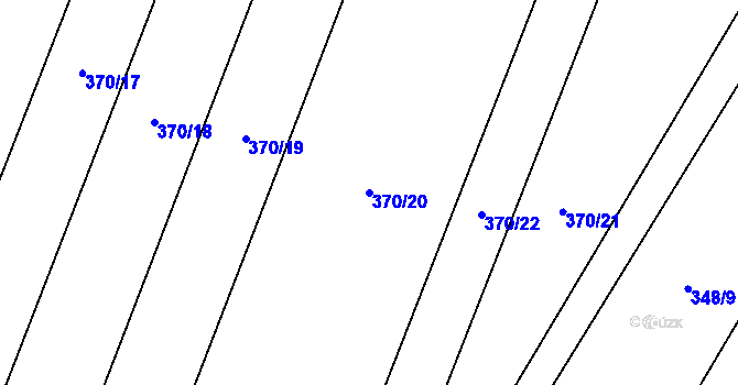 Parcela st. 370/20 v KÚ Řeheč, Katastrální mapa