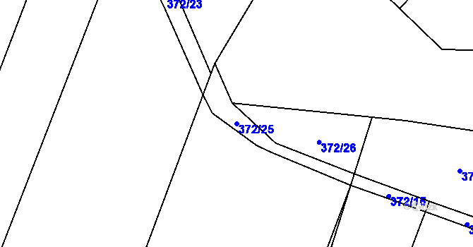 Parcela st. 372/25 v KÚ Řeheč, Katastrální mapa