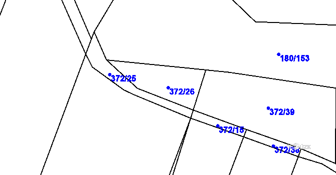 Parcela st. 372/26 v KÚ Řeheč, Katastrální mapa