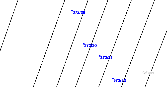 Parcela st. 372/30 v KÚ Řeheč, Katastrální mapa