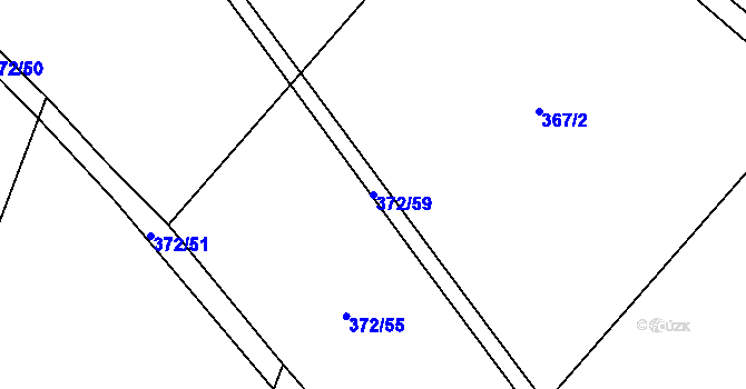 Parcela st. 372/59 v KÚ Řeheč, Katastrální mapa