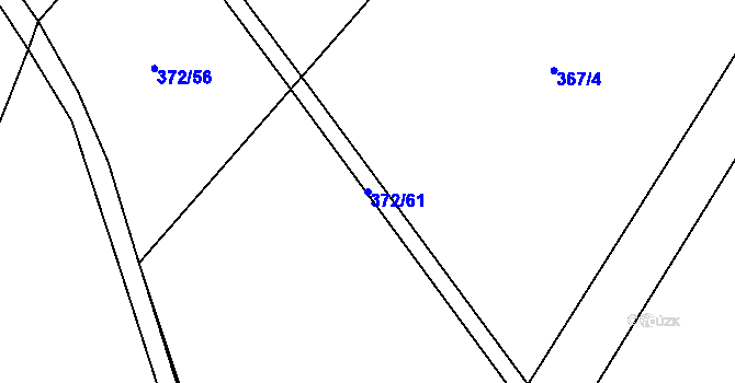 Parcela st. 372/61 v KÚ Řeheč, Katastrální mapa