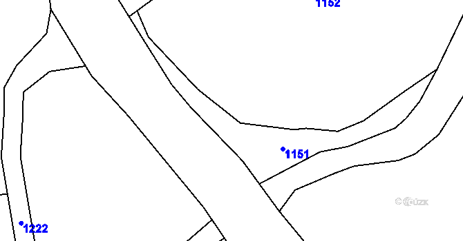 Parcela st. 257/1 v KÚ Březová u Úmonína, Katastrální mapa