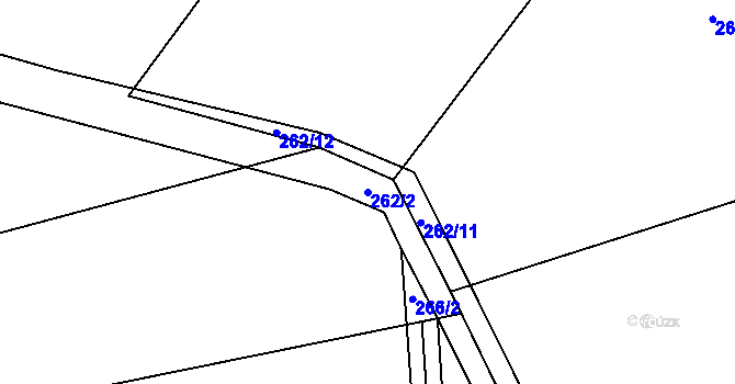 Parcela st. 262/2 v KÚ Březová u Úmonína, Katastrální mapa