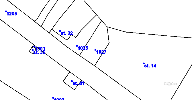 Parcela st. 345 v KÚ Březová u Úmonína, Katastrální mapa