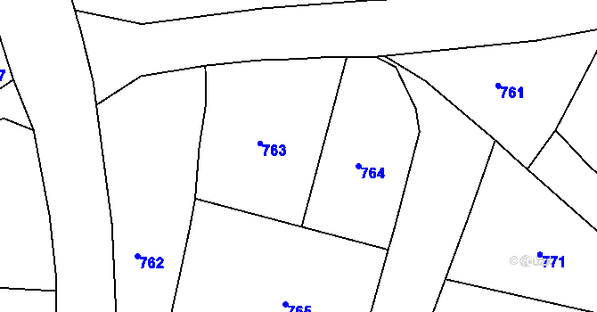 Parcela st. 10/5 v KÚ Lomec u Úmonína, Katastrální mapa