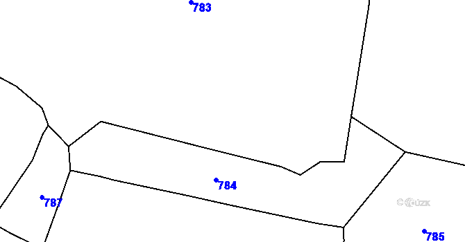 Parcela st. 14/1 v KÚ Lomec u Úmonína, Katastrální mapa