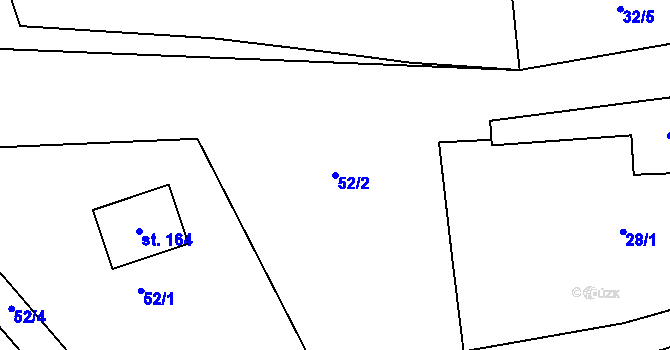 Parcela st. 52/2 v KÚ Lomec u Úmonína, Katastrální mapa